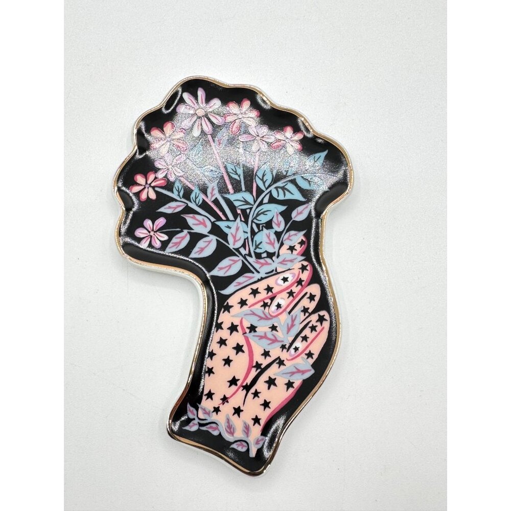Liberty London Galison Hand And Flowers Jewelry Dish Home Bath Decor